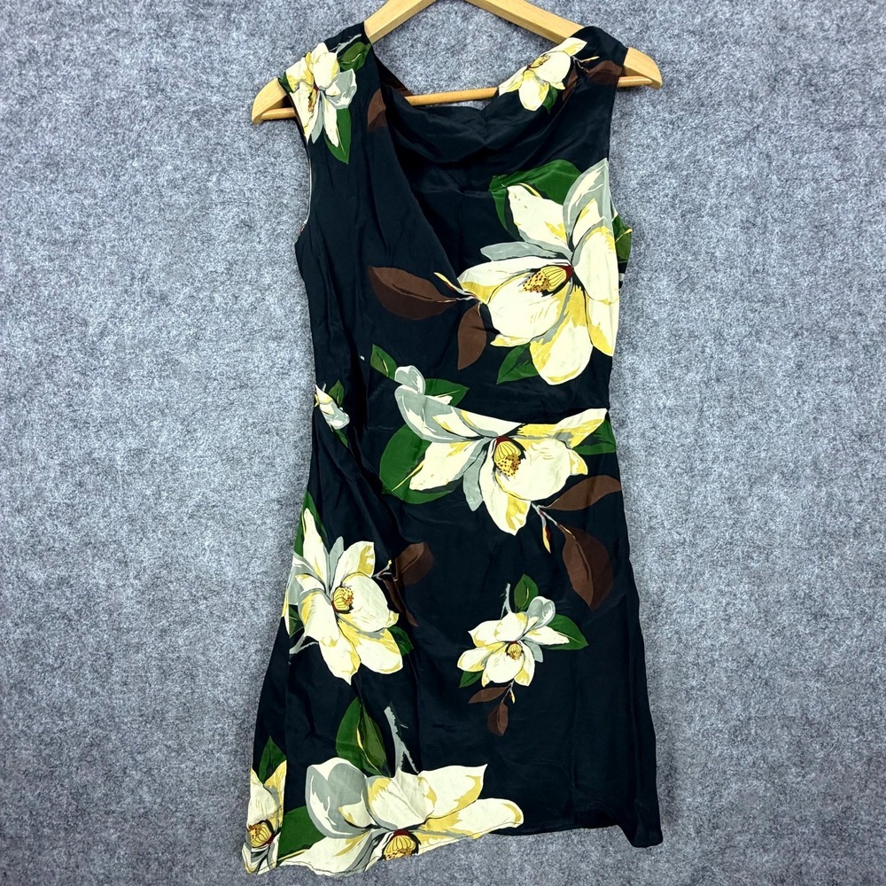 Vivienne Westwood Anglomania Silk Dress Women 40 Black Dark Romantic Floral